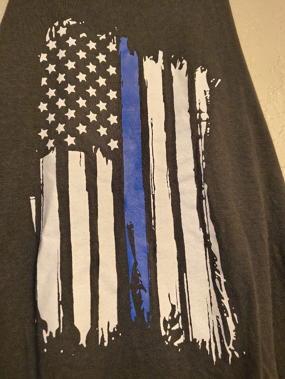 Women's XL American Flag Graphic Black Tank Tops ~ Lot ~ Blue Line American Flag - Picture 6 of 8